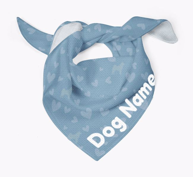 Dog Bandana with Silhouettes & Hearts for {dogsName}